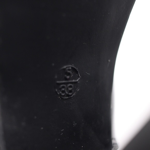 Truffle Collection Groove 12 Black Ultra High Platform Heel Chelsea Boots EU 38 - Picture 4 of 12